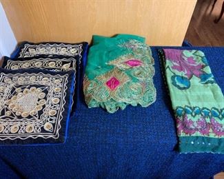 Shawl and Pillowcases