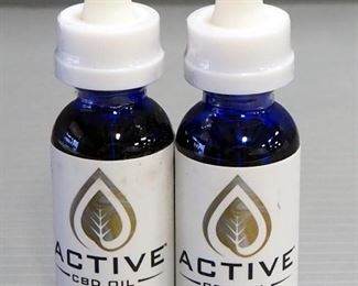 Active CBD Oil CBD/MCT Tincture 300 mg CBD, Unflavored, 1 oz Bottles, Qty 2