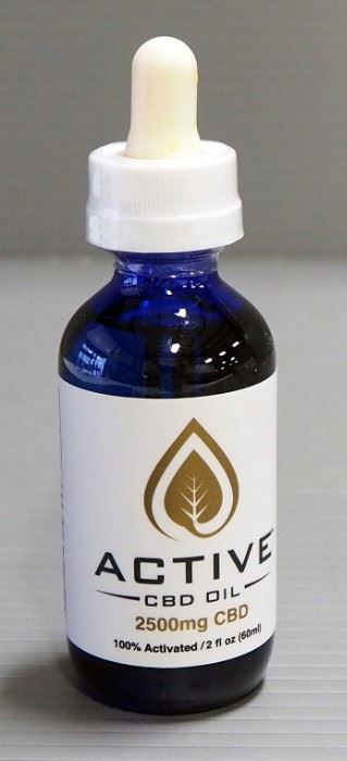 Active CBD Oil CBD/MCT Tincture 2500 mg CBD, Unflavored, 2 oz Bottle