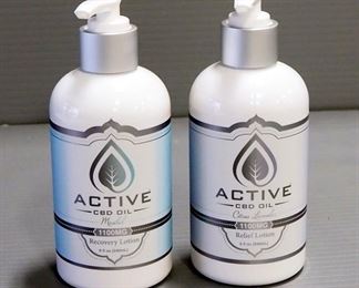 Active CBD Oil Citrus Lavender And Menthol 1100 mg Lotions, 8 oz Bottles, Qty 2