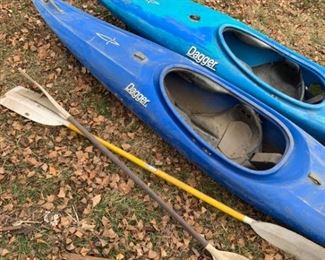 Two Kayaks and Three Paddles