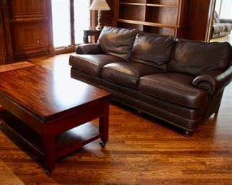 Pair Hancock & Moore leather sofas