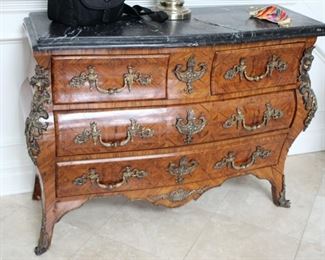 Marble top bombe chest (top as is)