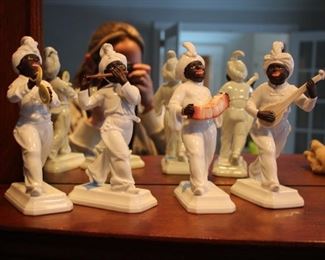 Set of 8 Rosenthal black-a-moor figures