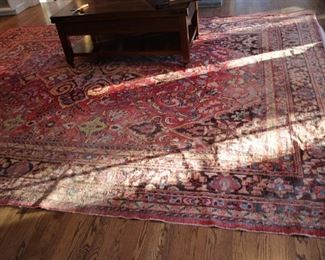 Large hand woven area rug