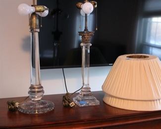 Glass table lamps
