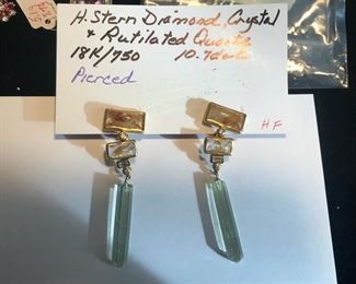 H. Stern diamond, crystal & quartz earrings