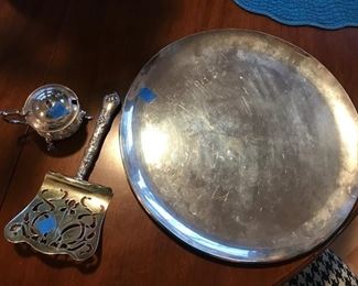 Sterling silver items including Sanborns Mexico large tray / plate