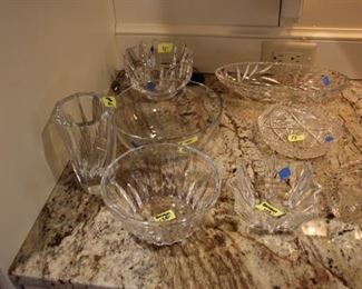 Assorted Baccarat crystal