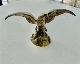 $20 - Brass Eagle figure/paperweight; 3 1/2 in. (H) x 6 in. (W)