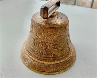 $30 - Bronze Chiantel Fondeur, 1878 Saignelegier bell; 4 1/2 in. (H) x 4 3/4 in. (diameter) 