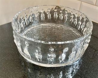 $80 - Uno Westerberg  “Nudes” glass bowl - 10” diameter, 4” high