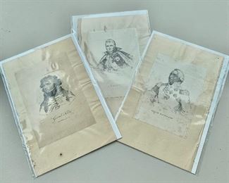 $60 - Set of 3 prints from book plates; overall dimensions 10 in. (H)  x 6 1/2 in. (W)
