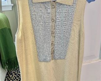$28 - Etcetera metallic knit sleeveless top; Size S