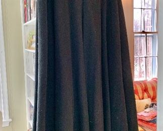 $35 - Vintage black wool cape with frog clasp