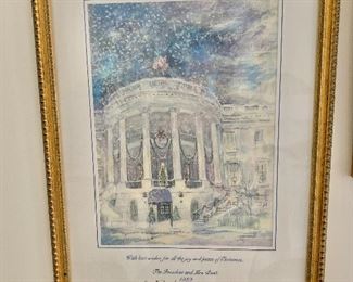 $150 - Signed, embossed White House 1989 Christmas card #2; 17 1/2 in. (H) x 13 in. (W)