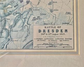 Detail, "Napoleonic Battle of Dresden" map print
