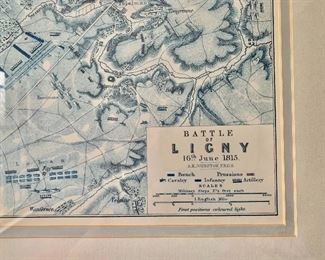 Detail, "Napoleonic Battle of Ligny" map print