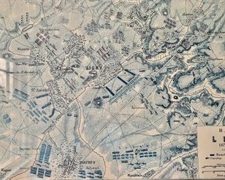 Detail, "Napoleonic Battle of Ligny" map print