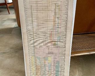 $120 - 1823 Historical Chart (before the flood) listing countries and regions of the world in graphic form, designed by Adam Ferguson LLD, Professor of Moral Philosophy, the University of Edinburgh