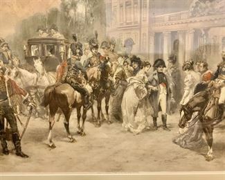 Detail, "The Arrival of Empress Mary Louisa in Paris" lithograph