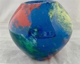 $45 - Artglass bowl @7"H