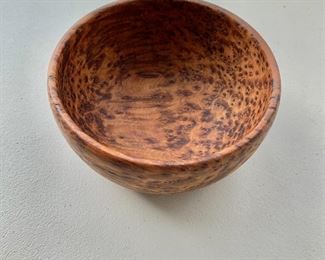 $24 - Moroccan (burled) Thuya wood bowl #1; 5” diameter