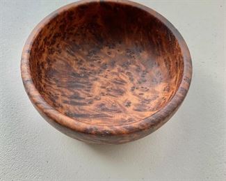 $30 - Moroccan (burled) Thuya wood bowl #2 ; 5” diameter