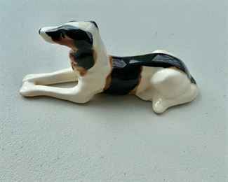 $10 - Ceramic grey hound; 2 1/4 in. (H) x 5 in. (L)