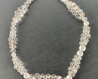 $24 - Chunky clear bead necklace; approx 18"