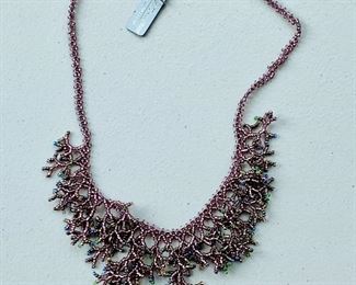 $24 - Dunitz & Co handmade fair trade beaded waterfall  necklace