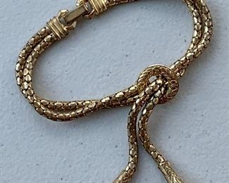 $16 - Vintage goldtone serpent rope bracelet