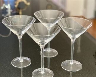 $64 - Set of 8 Crate & Barrel LARGE (8 oz)  martini glasses; 7” (H)