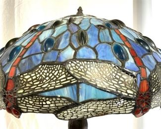 Tiffany Style Stained Glass Shade Lamp
