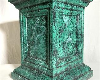 Faux Marbelized Plaster Pedestal W Texture Detail

