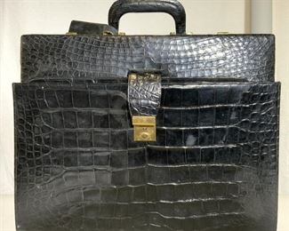 CROUCH & FITZGERALD Crocodile Skin Suitcase
