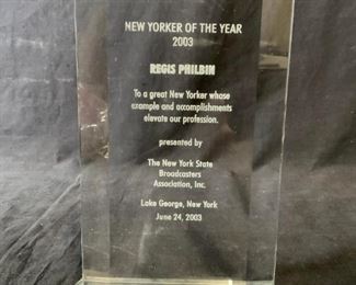 NEW YORKER OF THE YEAR REGIS PHILBIN Trophy
