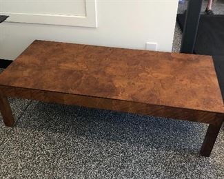 Burl veneer coffee table - vintage