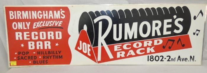 44X14 RUMORES RECORD RACK SIGN 