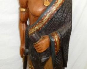6FT. WOODEN CARVED INDIAN STATUE 