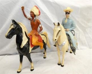 TONTO, LONG RANGER W/ HORSES 