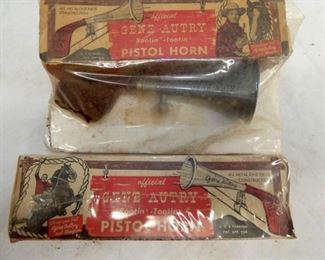 GENE AUTRY PISTOL HORN, EXTRA BOX ONLY 