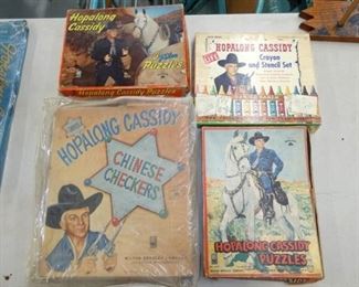 HOPALONG CASSIDY PUZZLES,STENCIL,GAME 