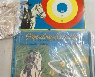 HOPALONG TIN LITHO TARGET GAME IN BOX 