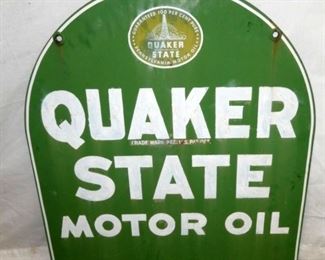 QUAKER STATE TOMB STONE SIGN 