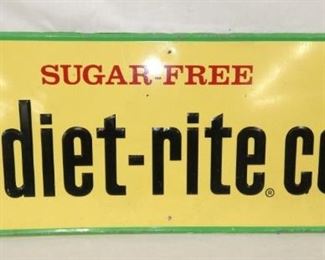 11X32 DIET RITE COLA SIGN W/ BOTTLE 