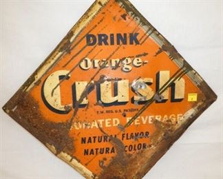 20X20 ORANGE CRUSH DIAMOND SIGN 