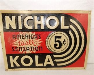 14X10 NICHOL KOLA 5CENT SIGN 