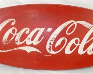 42X20 COKE FISHTAIL SIGN 