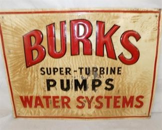 23X17 BURKS PUMPS SYSTEMS SIGN 